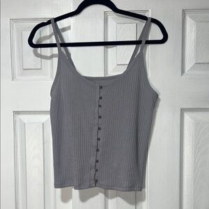 American Eagle Outfitters Gray Button-Front Camisole